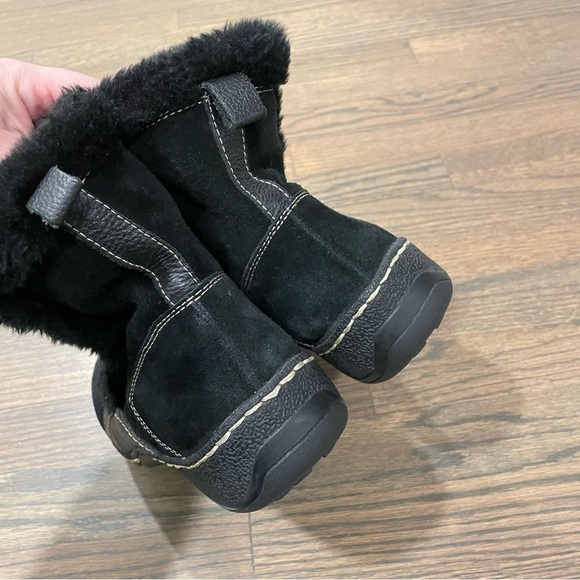 Bare Traps Ellea Black Leather Uppers Faux Fur Trim Stay Dry System woman’s 10 - Picture 8 of 11
